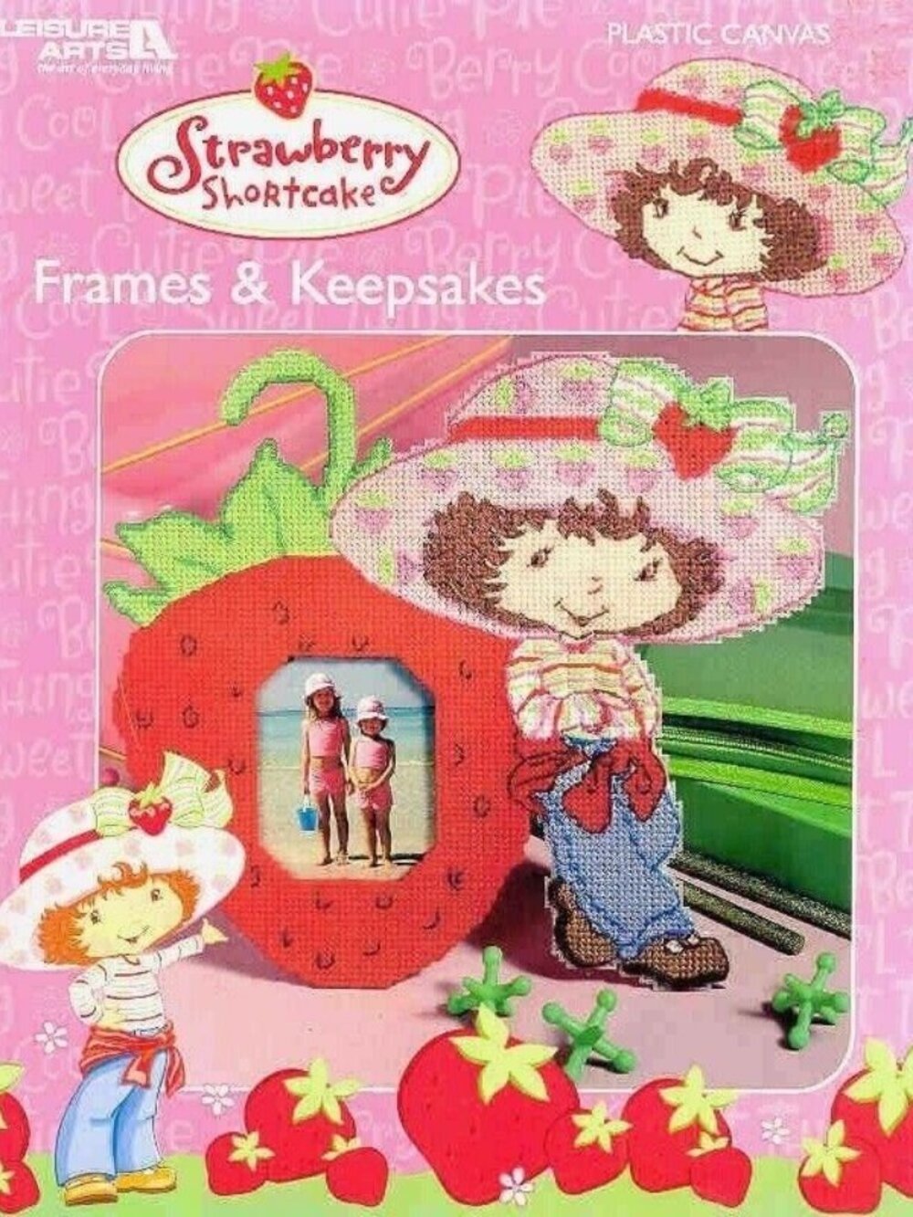 Plastic Canvas Patterns Strawberry Shortcake Frames & Keepsakes Craft Book #3733